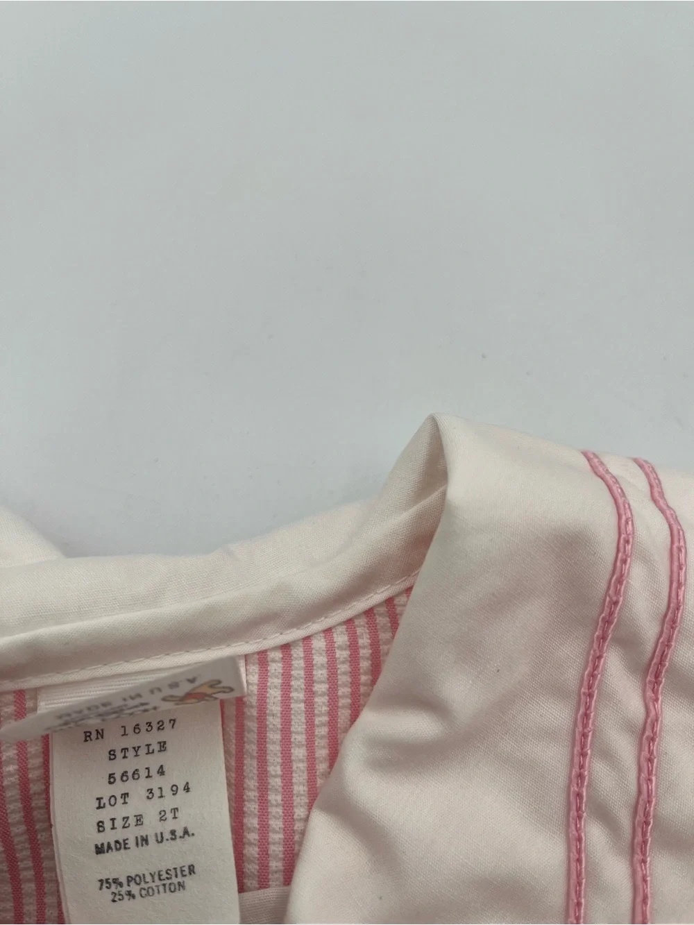 Vintage Winnie The Pooh Disney Toddler Dress Pink Seersucker 2T USA